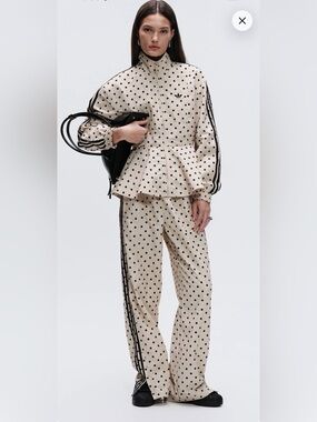 NWT ASOS x adidas Polka Dot Track Jacket & Pants SET in Stone